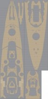 Pontos 35007WD1 DKM Tirpitz Wooden Deck set (1:350)