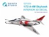 Quinta Studio QD72202 A-4M 3D-Printed & coloured Interior on decal paper (Fujimi/Hobby 2000) 1/72