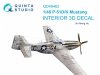 Quinta Studio QD48462 P-51D/K 3D-Printed coloured Interior on decal paper (Meng) 1/48