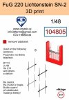 Omask 104805 FuG 220 Lichtenstein SN-2 (3D print) 1/48