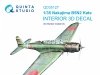 Quinta Studio QD35127 Nakajima B5N2 Kate 3D-Printed coloured Interior on decal paper (Border Model) 1/35