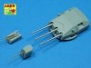 Aber 350L-44 Set of barrels 280mm x 6; 150mm x 8; 105mm x 6 for Admiral Graf Spee class battleships (1:350)