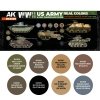 AK Interactive RCS129 WWII US Army & USMC Camouflage Colors 8x17ml