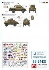 Star Decals 35-C1427 Early IDF markings # 1. Israeli armoured cars and AFVs in 1948-49. Daimler AC Mk 2, Humber AC Mk IV, Humber LRC, Marmon-Herrington Mk IVF, M3 White Scout Car, Humber SC, CMP C15TA. 1/35