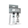 AK Interactive AK1565 DUAL EXO SET 21 – 21A SILVER & 21B GUN METAL