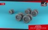 Armory Models AW48333 B-1B Lancer wheels w/ weighted tires, late 1/48
