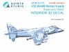 Quinta Studio QDS32193 AV-8B Harrier II early 3D-Printed & coloured Interior on decal paper (Trumpeter) (small) 1/32