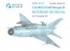 Quinta Studio QDS32121 MiG-21UM 3D-Printed & coloured Interior on decal paper (Trumpeter) (Small version) 1/32