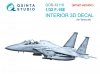 Quinta Studio QDS32119 F-15E 3D-Printed & coloured Interior on decal paper ( Tamiya ) (small version) 1/32