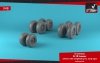 Armory Models AW48332 B-1B Lancer wheels w/ weighted tires, early 1/48