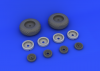 Eduard 632017 B-17 wheels 1/32 (HONG KONG MODELS)