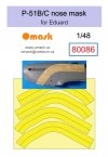 Omask 80086 P-51 B/C nose mask (for Eduard) 1/48