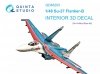 Quinta Studio QD48203 Su-27 3D-Printed & coloured Interior on decal paper ( Hobby Boss ) 1/48