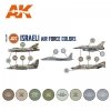 AK Interactive AK11752 ISRAELI AIR FORCE COLORS 8x17 ml