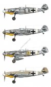 Kagero 15034 Messerschmitt Bf 109s over the Mediterranean Part I (kalkomania/decals) EN/PL