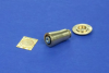 RB Model 35A08 Railroad round buffer turned and photo etch brass kit set contains two buffers 1/35