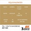 AK Interactive AK11325 RAL 1039 F9 Sandbeige 17ml