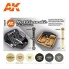AK Interactive AK11683 BLACK & CREAM WHITE VEHICLE INTERIORS  6x17 ml