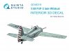 Quinta Studio QD48318 F4F-3 late 3D-Printed & coloured Interior on decal paper (Hobby Boss) 1/48