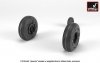 Armory Models AW35305 AH-64 Apache wheels w/ weighted tires, ribbed hubs 1/35