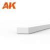 AK Interactive AK6520 STRIPS 1.00 X 2.00 X 350MM – STYRENE STRIP – (10 UNITS)