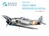 Quinta Studio QD32126 FW 190A-8 3D-Printed & coloured Interior on decal paper (Hasegawa) 1/32