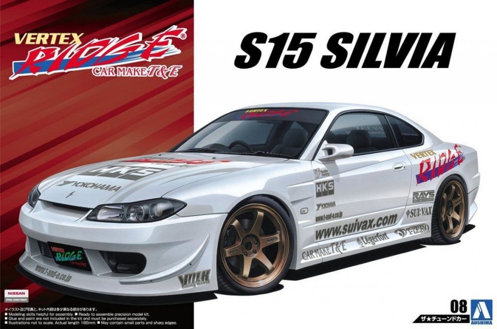 Aoshima 05214 NISSAN SILVIA 99 VERTEX S15 24 1:24 Car models