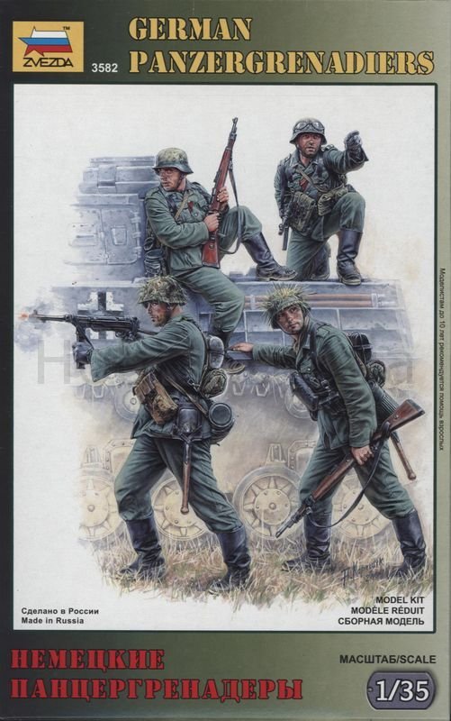 Zvezda German Panzergrenadiers 1:72 - Modellbausatz Mit 29 Teilen Für 5 Figuren