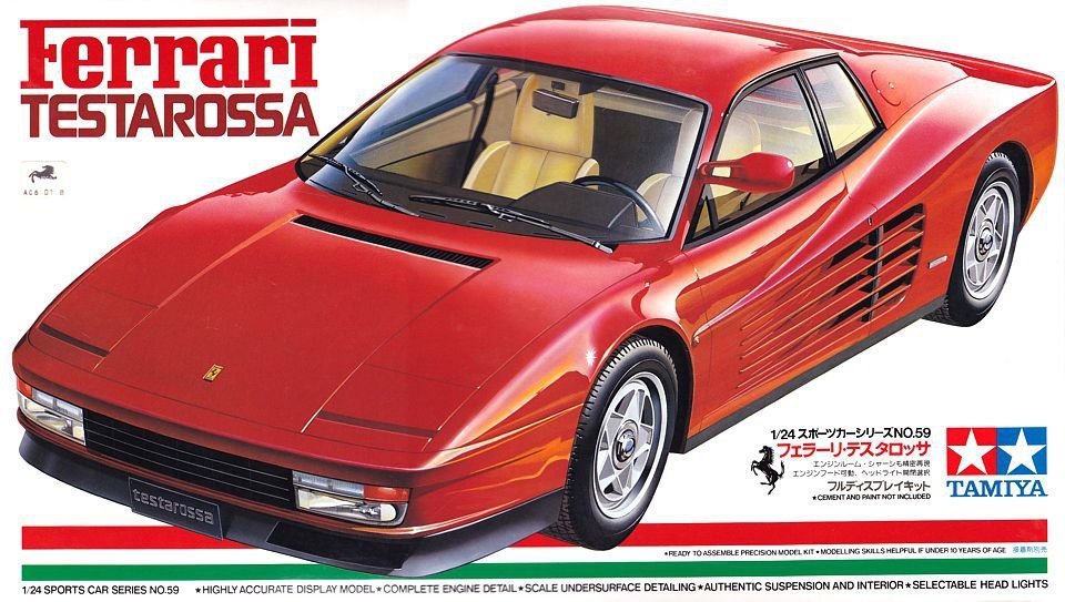 Ferrari Testarossa プラスチックモデルキット 1/24 Tamiya 24059 Ferrari Testarossa (1:24) - 1:24 - Car models