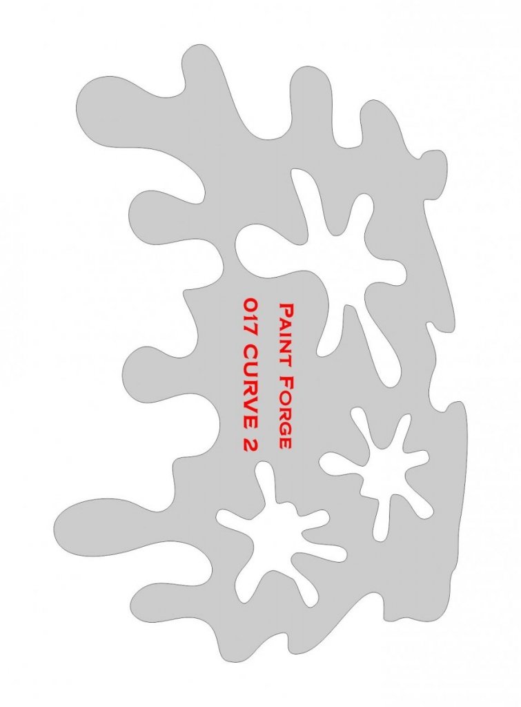 Paint Forge PFST017M STENCIL - CURVE 2 - Rulers, curves, templates ...