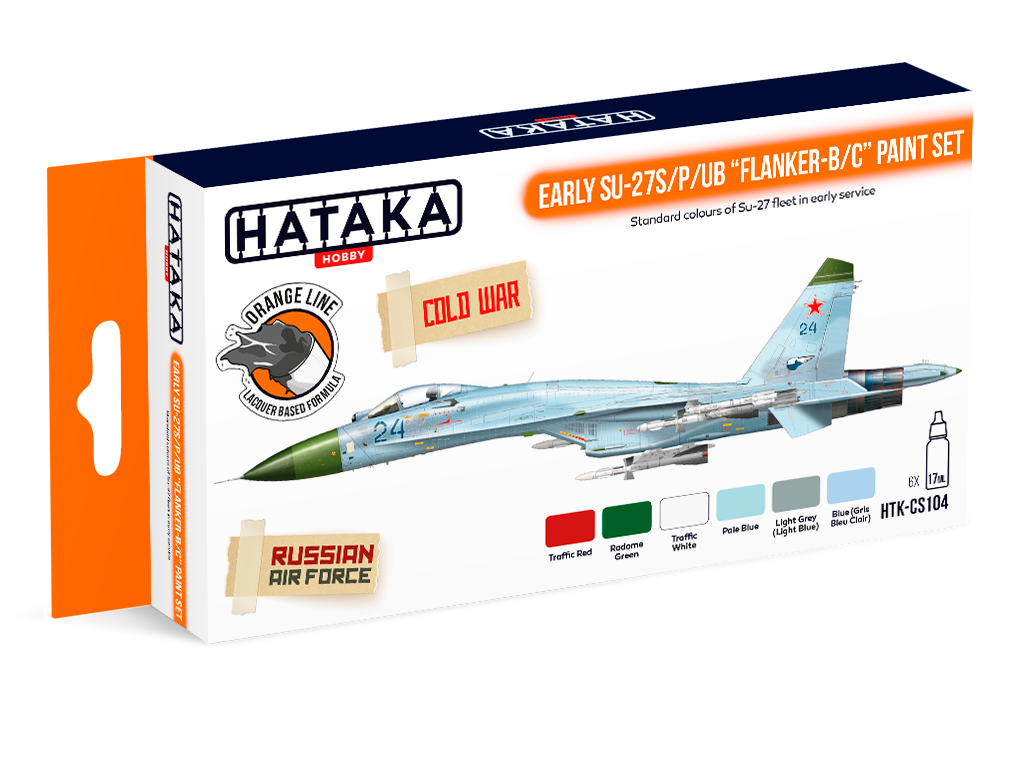 Hataka HTK CS104 Early Su 27S P UB Flanker B C paint set 6x17ml