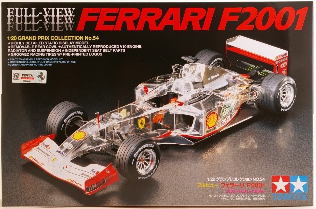 Tamiya 20054 Ferrari F2001 Full-View (1:20) - 1:20 - Car models