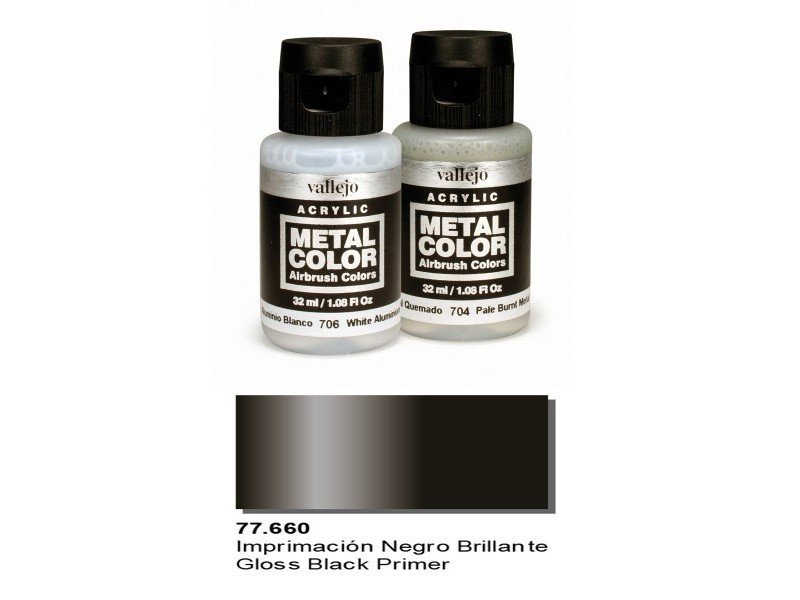 Vallejo Metal Color: Gloss Black Primer (32ml)