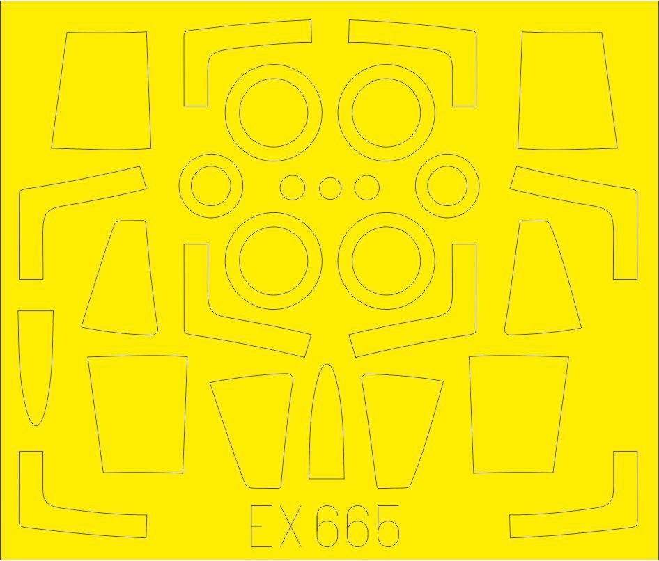 Eduard Masks 1/48 Scale for F-104G TFace for Kinetic - EX665 Eduard Masks 1/48 Scale for F-104G TFace for Kinetic - EX665