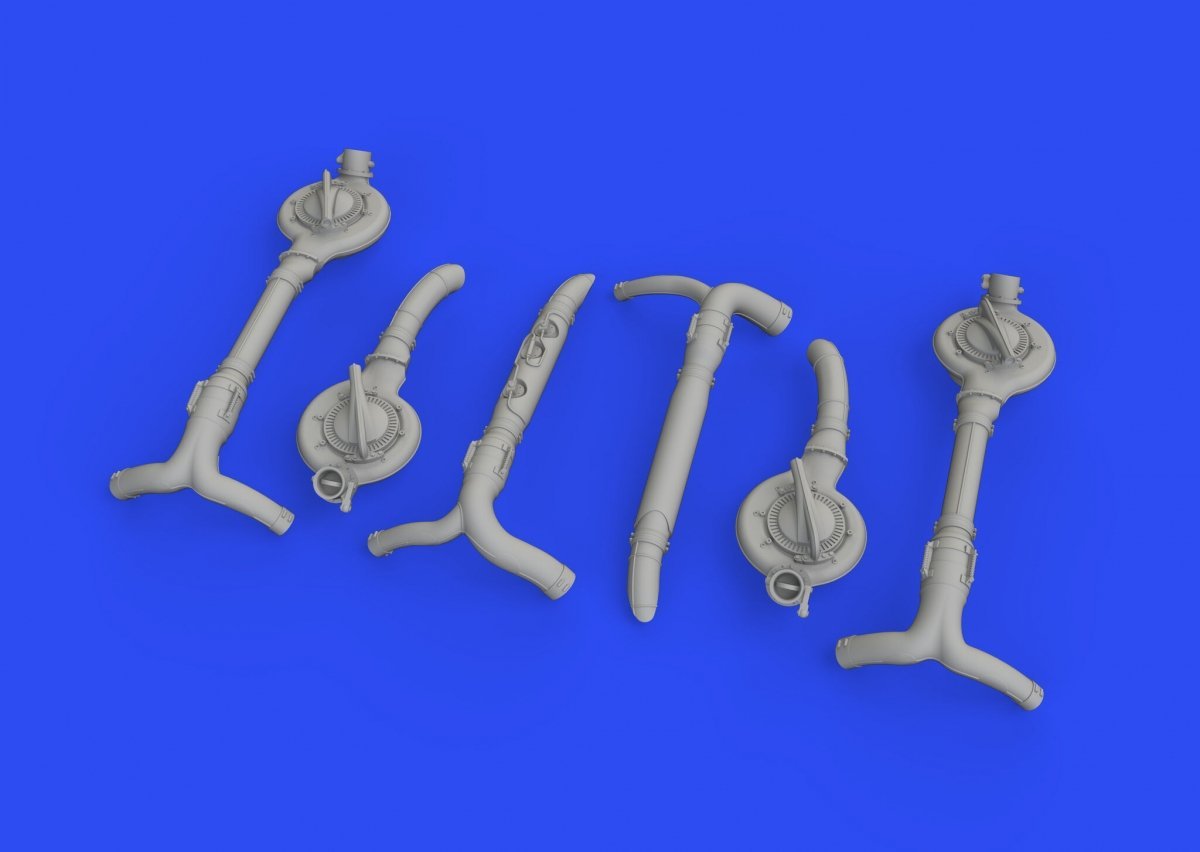 Eduard 1/48 Brassin resin B-17F superchargers for HKM - 648635 Eduard 1/48 Brassin resin B-17F superchargers for HKM - 648635
