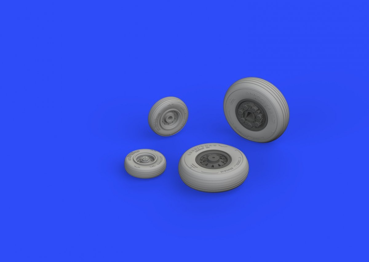 Eduard Brassin 1/48 F-14A wheels early for Tamiya kit - 648304