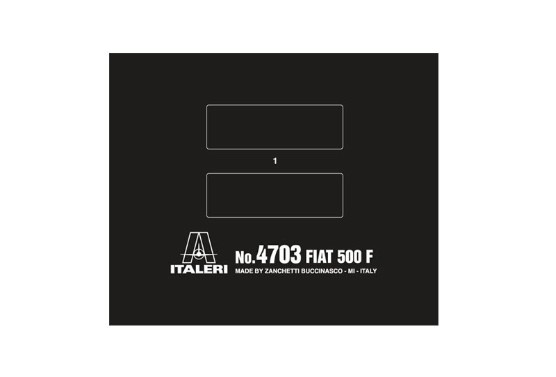 Italeri 4703 FIAT 500F 1968 (1:12) - 1:12 - Car models