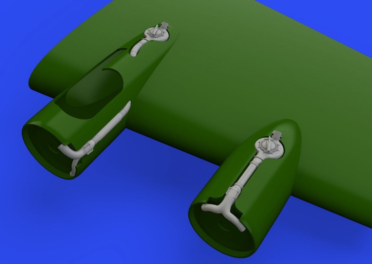 Eduard 1/48 Brassin resin B-17F superchargers for HKM - 648635 Eduard 1/48 Brassin resin B-17F superchargers for HKM - 648635