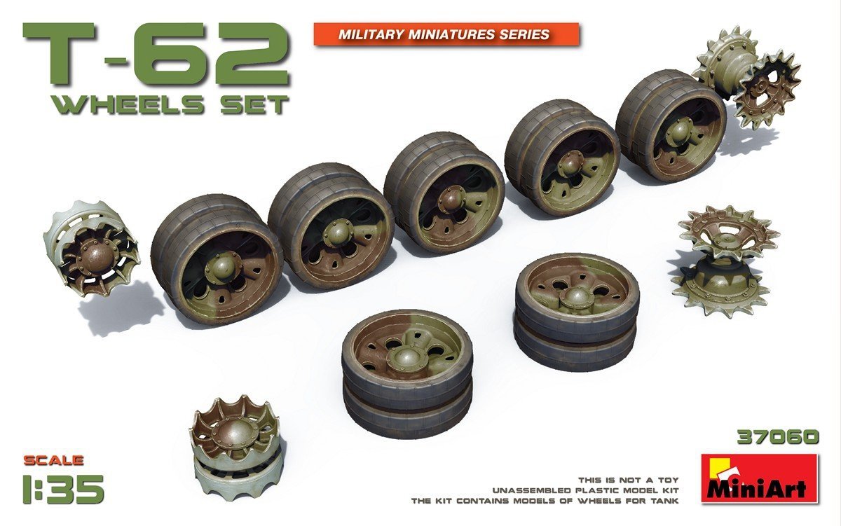 Miniart Kit Modellistico 1:35 - Ruote Per ZIS-6 (Anteriori, Posteriori E Scorta) In Plastica, Grigio