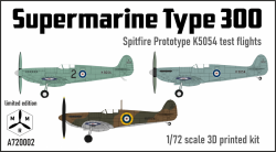 IBG MRMA720002 Spitfire Prototype K5054 - Stages 2,3 and 4 – Test Flights 1/72 