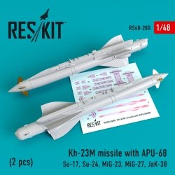 RESKIT RS48-0280 KH-23M MISSILES WITH APU-68 (2 PCS) 1/48 
