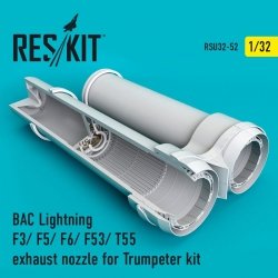 RESKIT RSU32-0052 BAC LIGHTNING F3/ F5/ F6/ F53/ T55 EXHAUST NOZZLES FOR TRUMPETER KIT 1/32 