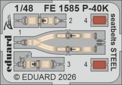Eduard FE1585 P-40K seatbelts STEEL EDUARD 1/48 