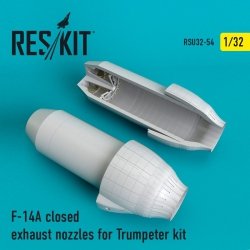 RESKIT RSU32-0054 F-14A TOMCATCLOSED EXHAUST NOZZLES FOR TRUMPETER KIT 1/32 