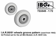 IBG 72U049 I.A.R. 80/81 Wheels Groove Pattern (used from 1942) 1/72