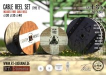 RT-Diorama 35501 Cable Reel Set (3pcs. small) Typ1 1/35