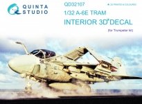 Quinta Studio QD32107 A-6E TRAM Intruder 3D-Printed & coloured Interior on decal paper (Trumpeter) 1/32