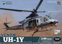 Kitty Hawk 80124 UH-1Y Venom Kit First Look (1:48)