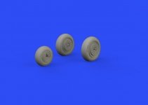 Eduard 648592 MiG-19 wheels 1/48 EDUARD, TRUMPETER