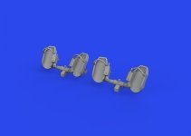 Eduard 632192 Bf 109E rudder pedals early PRINT 1/32